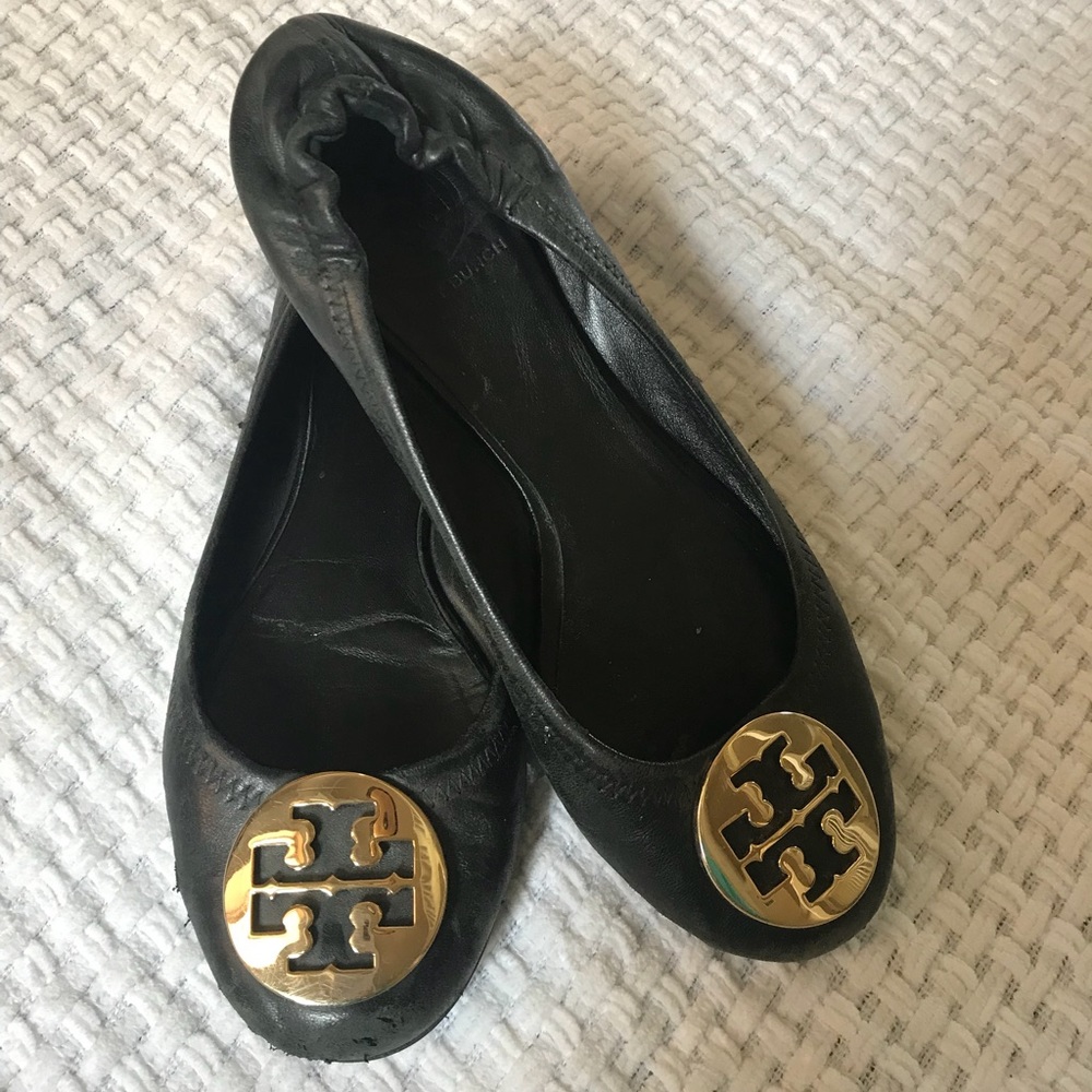 Tory Burch Black Flats